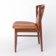 Set of 4 Erik Buch Rosewood Dining Chairs Cognac Leather Danish Mid Century