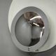 Pair of Italian Space Age Chrome and White Wall Lights, 1970s