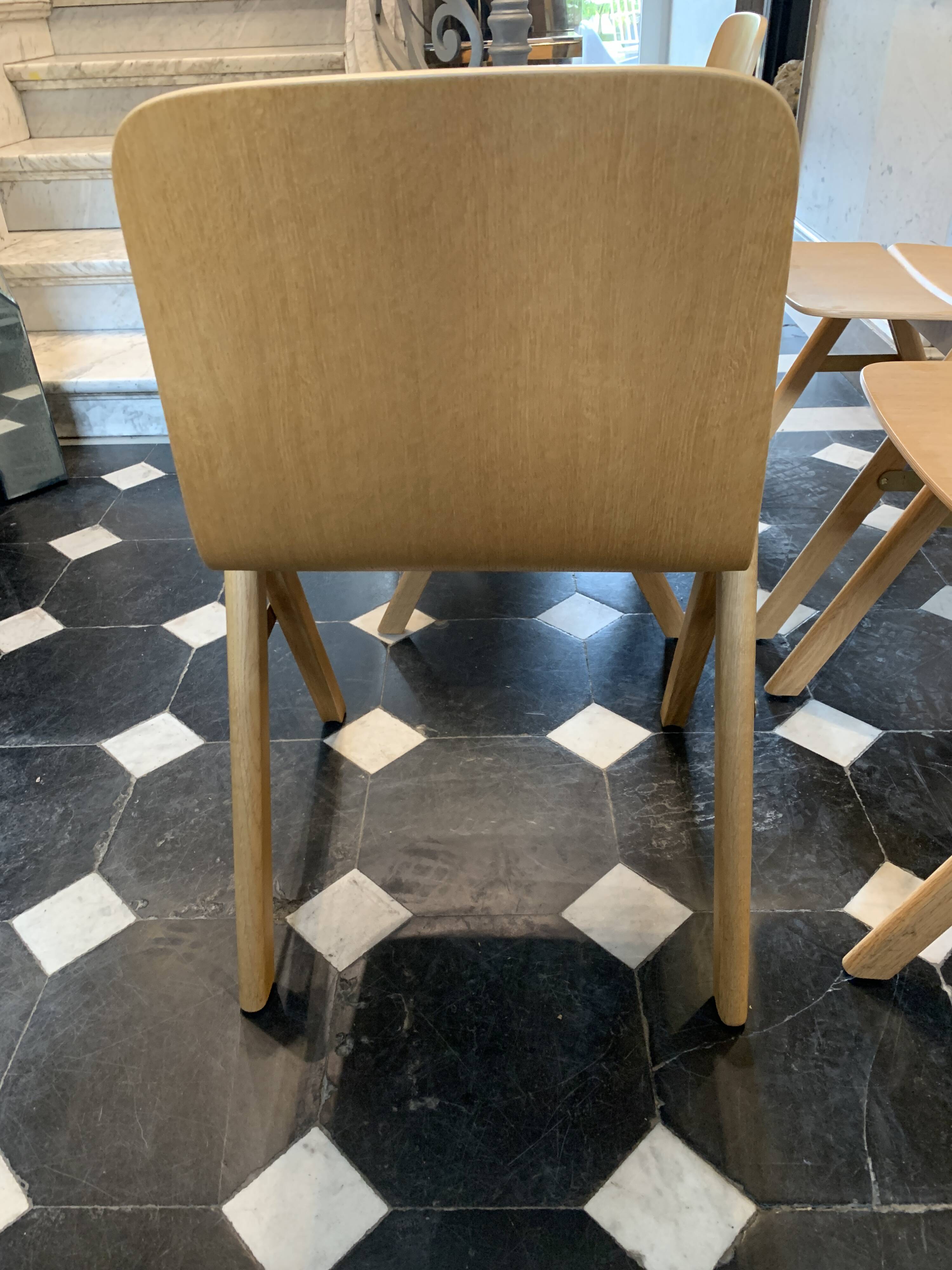 Set of 4 stackable chairs, Ronan & Erwan Bouroullec for HAY Copenhagen.