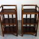 Lot 2 tables d’appoint / de chevet en rotin année 60