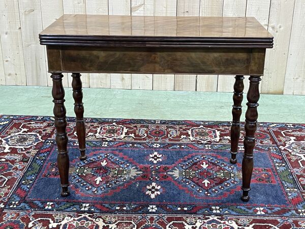 table à jeux Louis Philippe XIXème en acajou
