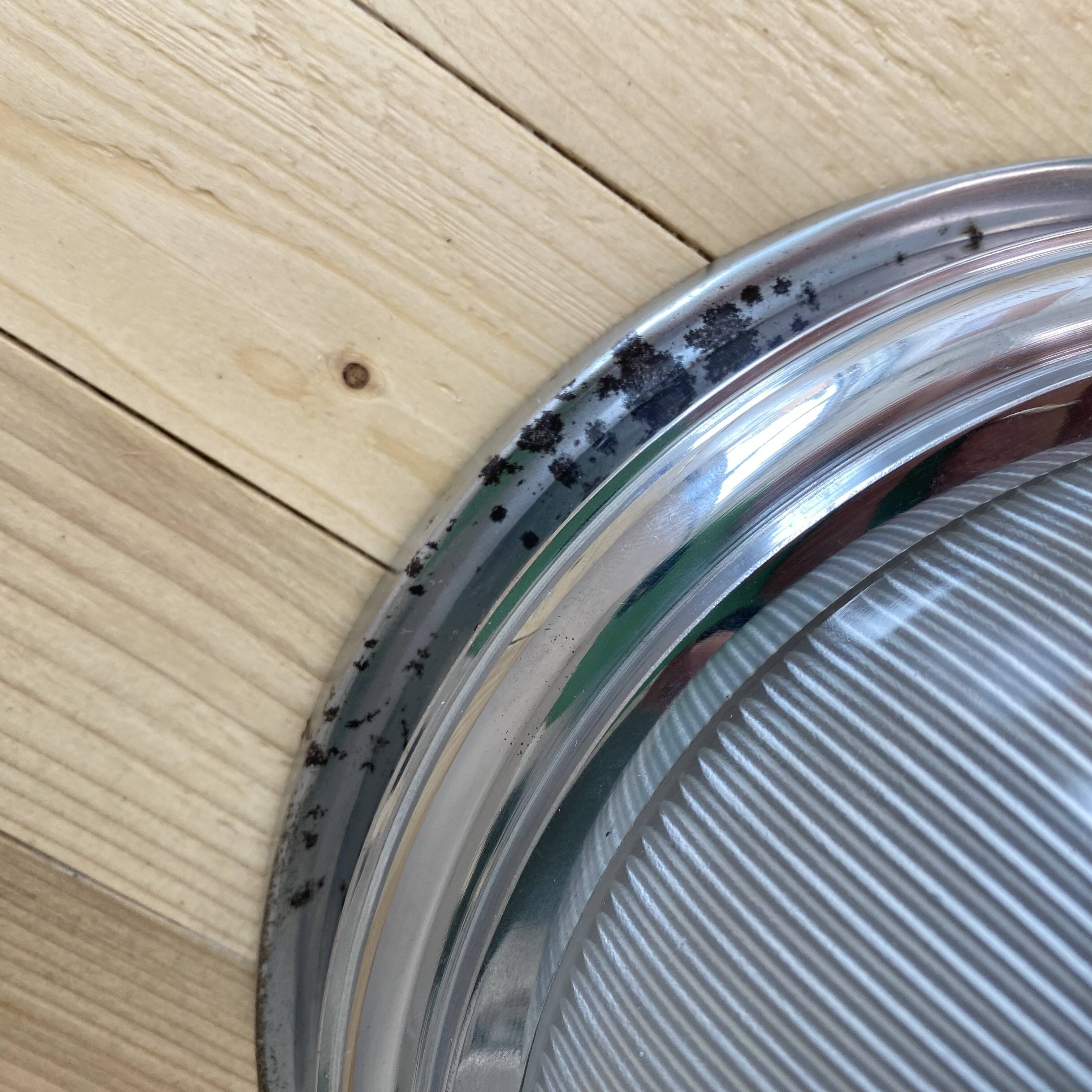Wall light ceiling light thick glass chrome metal support