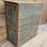 Ancien cabinet vitré en teck birman