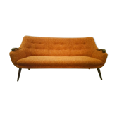 Canapé organique danois années 50/60 orangé