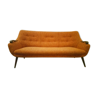 Sofa Orange organic Danish 50s/60s