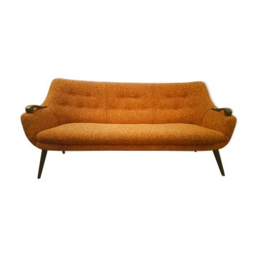 Sofa Orange organic Danish 50s/60s