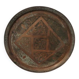 Plateau en cuivre oriental