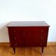 Vintage 1950s lacquered wooden dressing table
