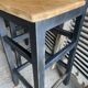 2 wooden bar stools