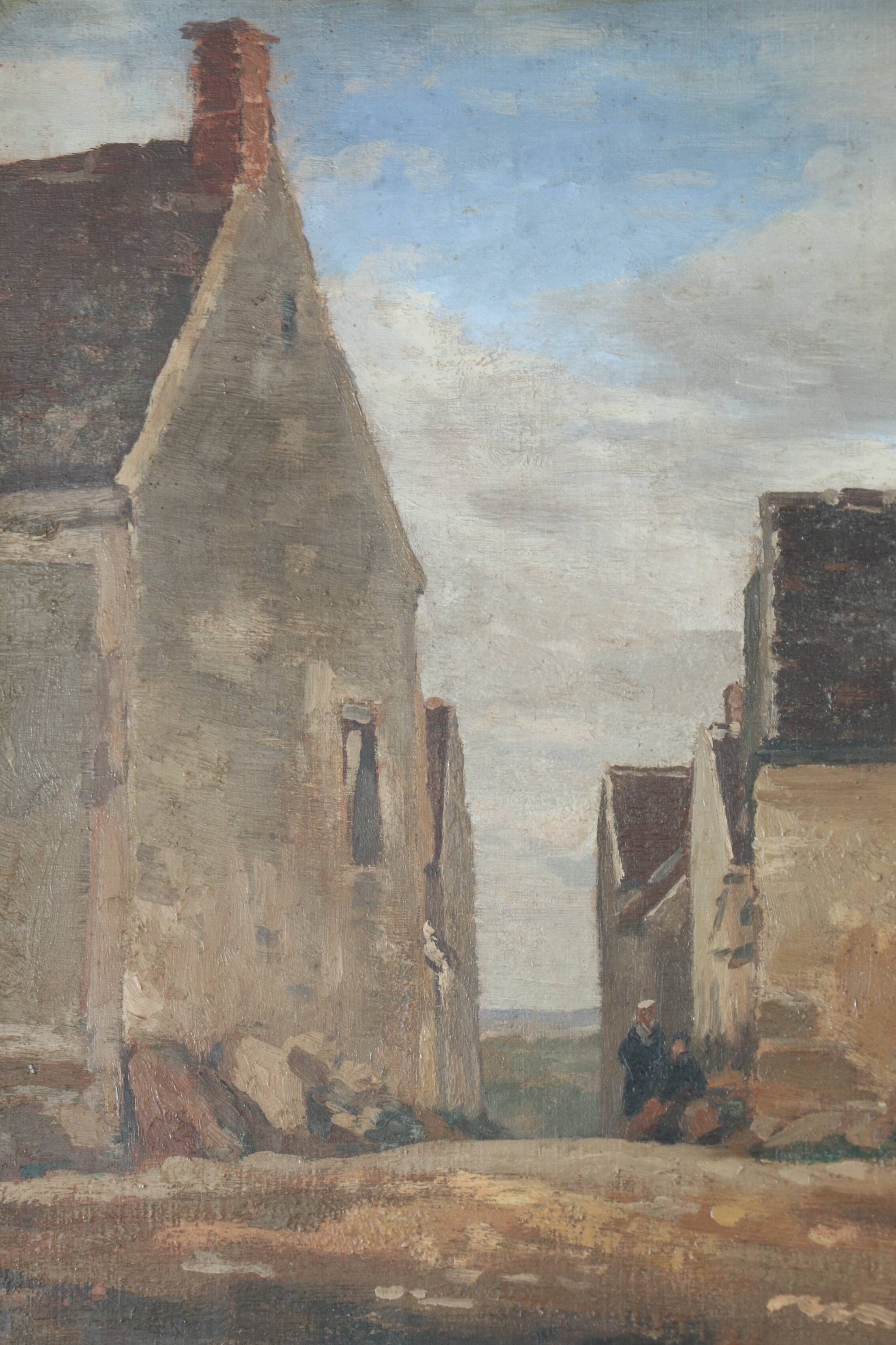 Oil on canvas, Brittany, Breton school, HR, 19th century