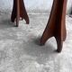 Pair of pedestal stools in wood Arts & Crafts, France, circa 1920