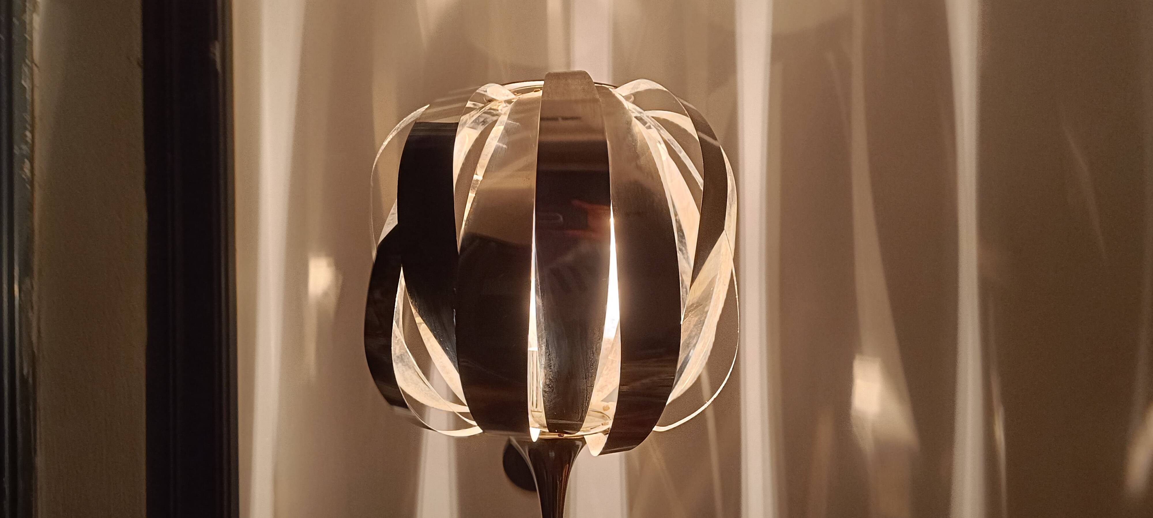 Vintage space age chrome floor lamp 1970