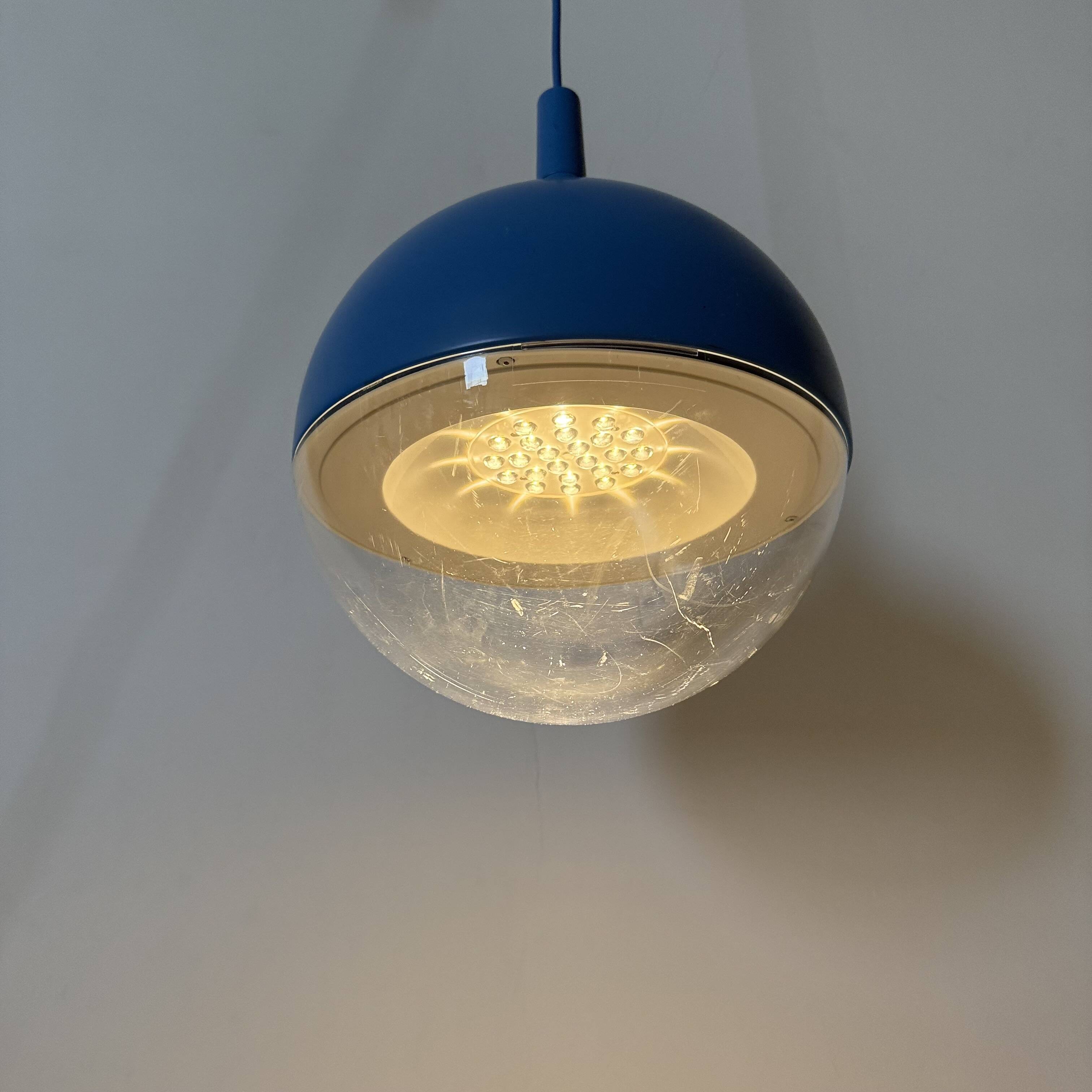 Vintage Space Age Blue Ceiling Lamp Väster by Knut Hagberg for Ikea, Sweden