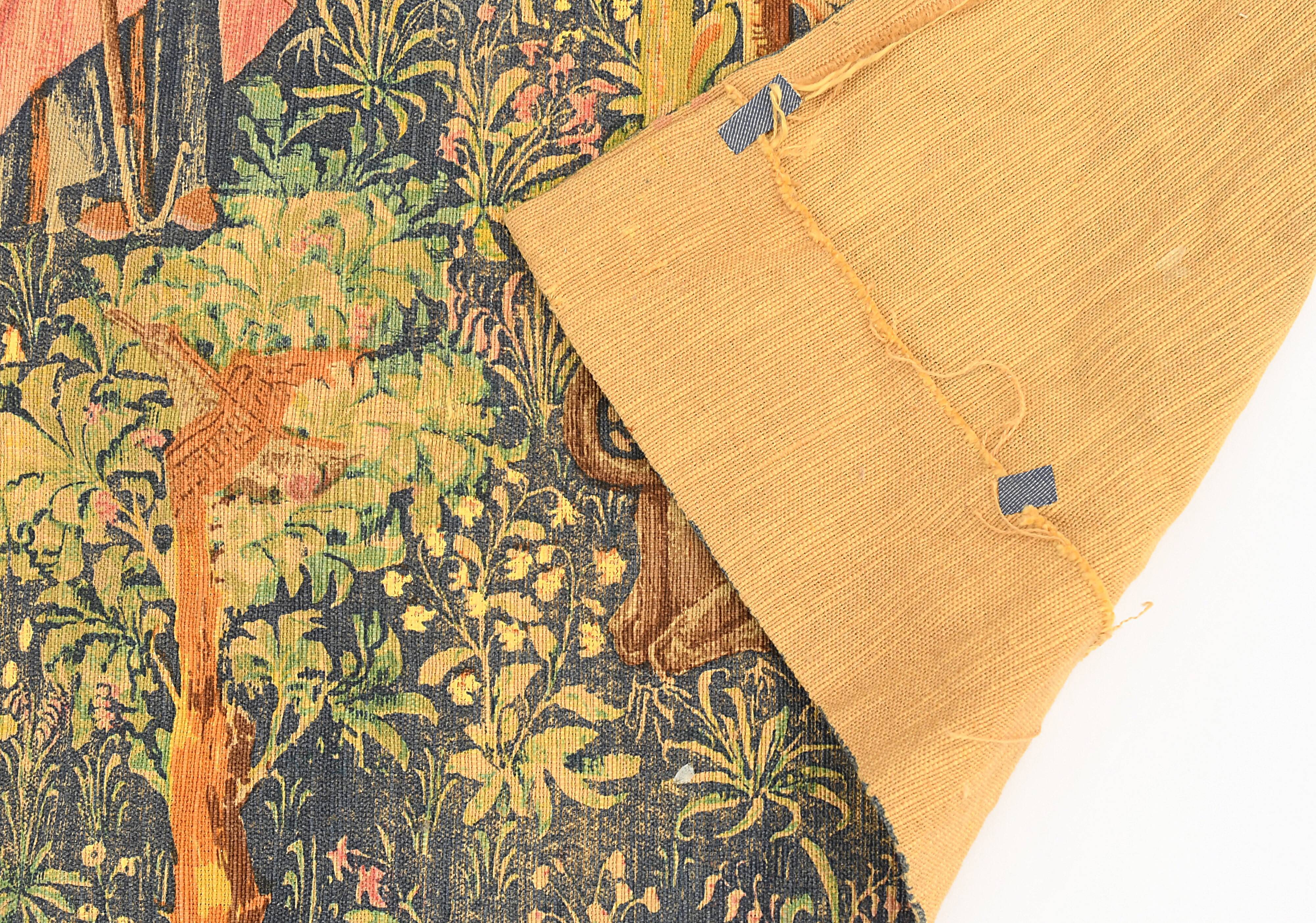 Tapisserie au point d'halluin atelier Jules Pansu de style médiéval