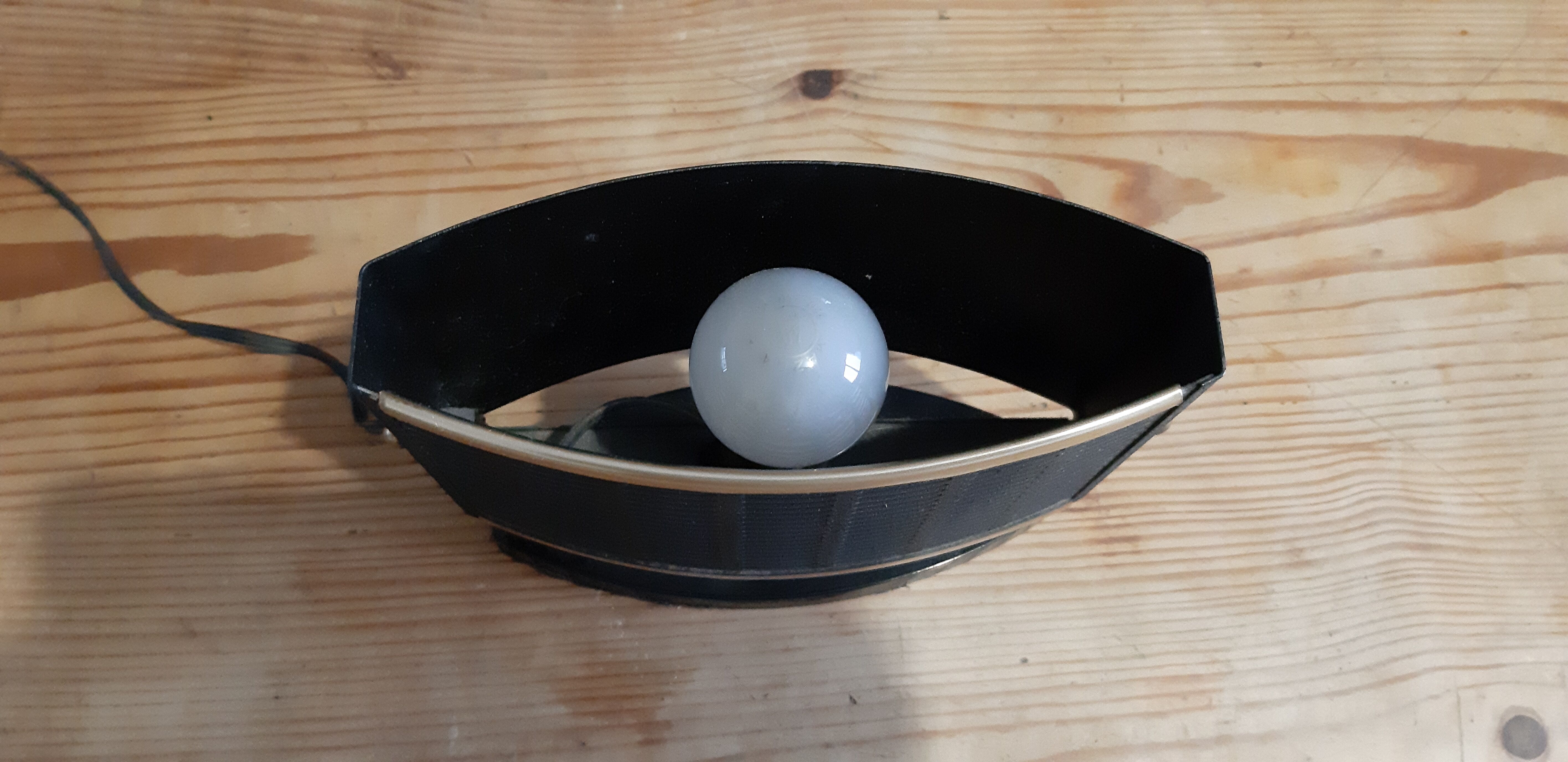 Vintage metal lamp black and gold