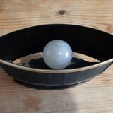 Vintage metal lamp black and gold