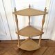 Raw wood corner shelf