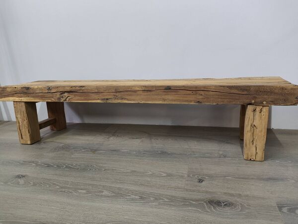 Banc en bois brut ancien