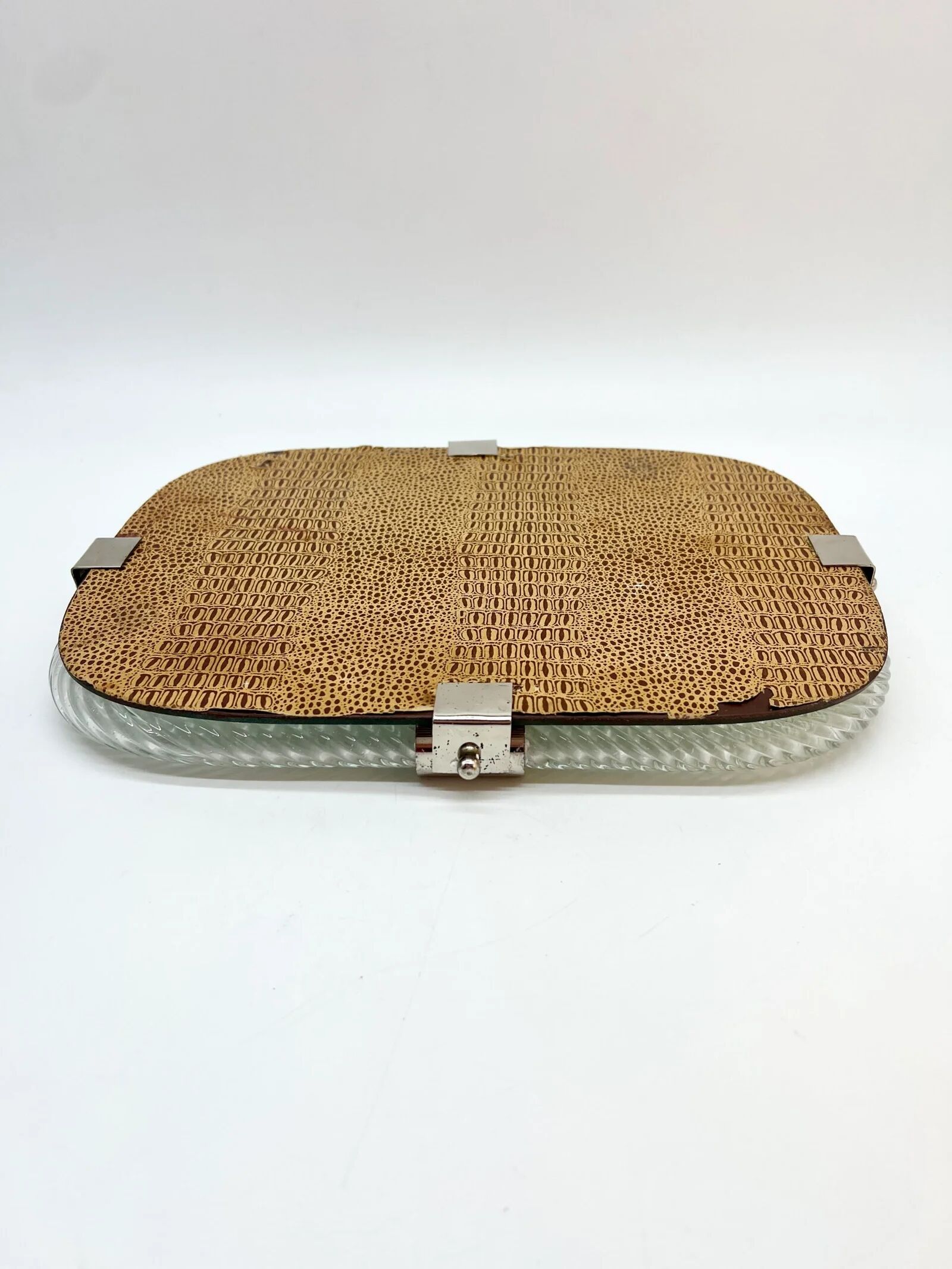 Venetian "dishcloth" mirror in Murano glass, 1960s