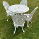 Old white rock garden furniture