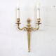 Set Of 3 Gold-plated Brass Wall Sconces, Italy, Late 19th Century