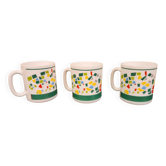 Lot de 3 tasses vintage “8 à huit” – Années 80