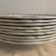 9 dessert plates old chickens, geese and pheasants blue field service Terre de Fer