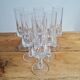Service of 6 vintage crystal champagne flutes