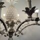 Large Hollywood Regency pineapple chandelier, 1980s
