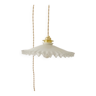 Opaline pendant lamp