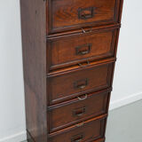 Belgian oak apothecary / filing cabinet folding doors, 1920/30s