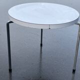 Vintage set of three round side tables nesting tables from the 70s design