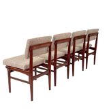 4 vintage teak dining chairs model "Uppsula" by Louis van Teeffelen for Wéb