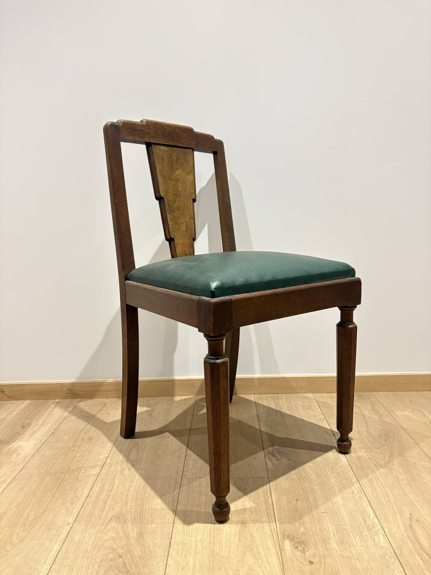 6 chaises art déco loupe de noyer