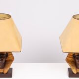 Large Ceramic Toetanchamon Table lamps 1970s