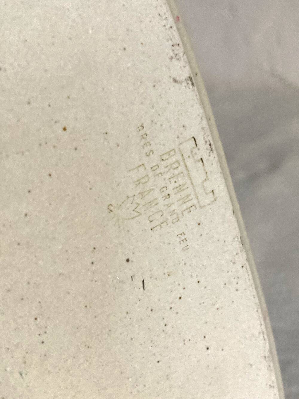 Rectangular stoneware dish, high-fired, Brenne pottery, 1970s-80s