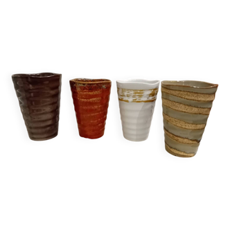 4 vintage Japanese ceramic cups