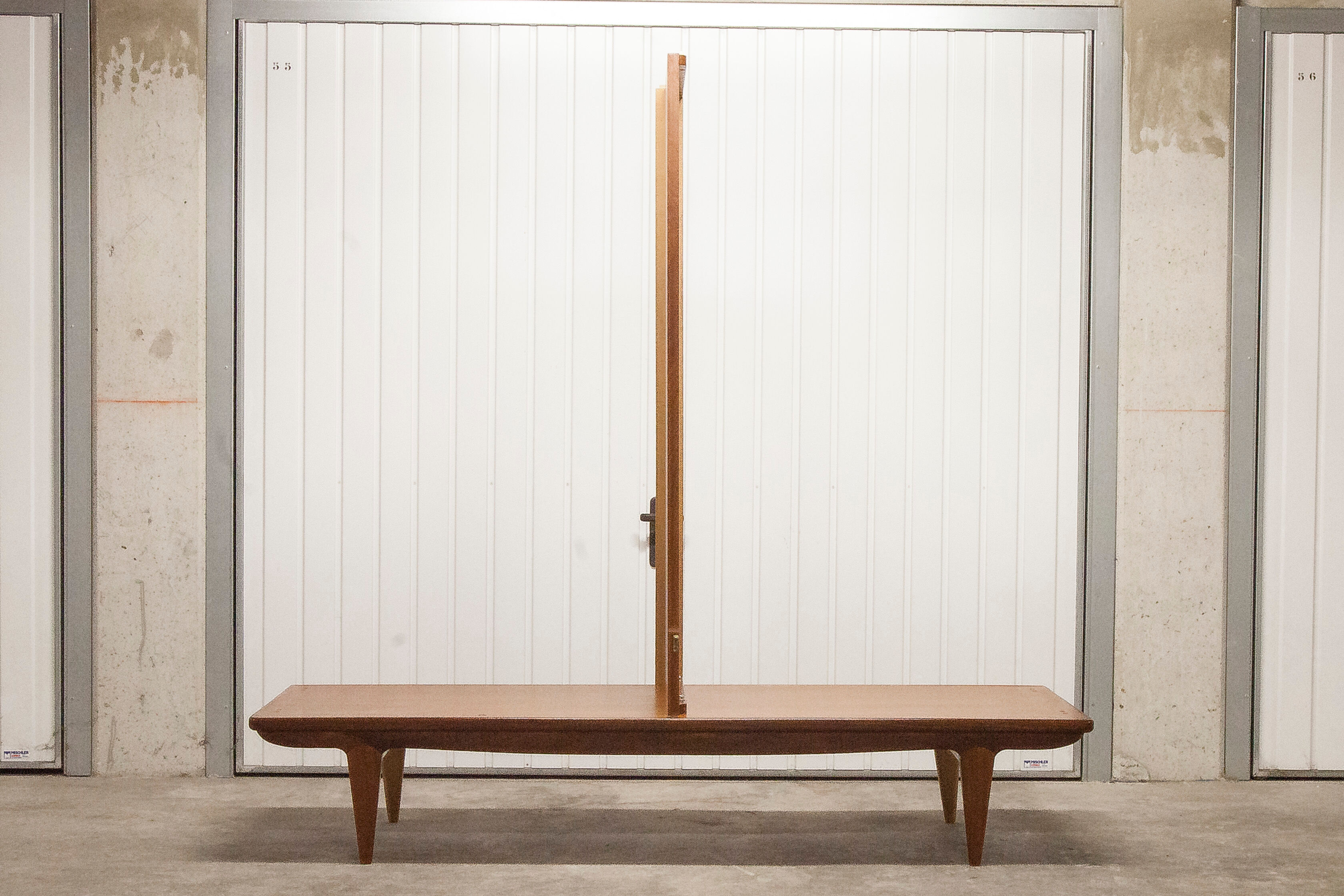 Scandinavian wardrobe 1960 teak 4 doors, 3 drawers, 2keys