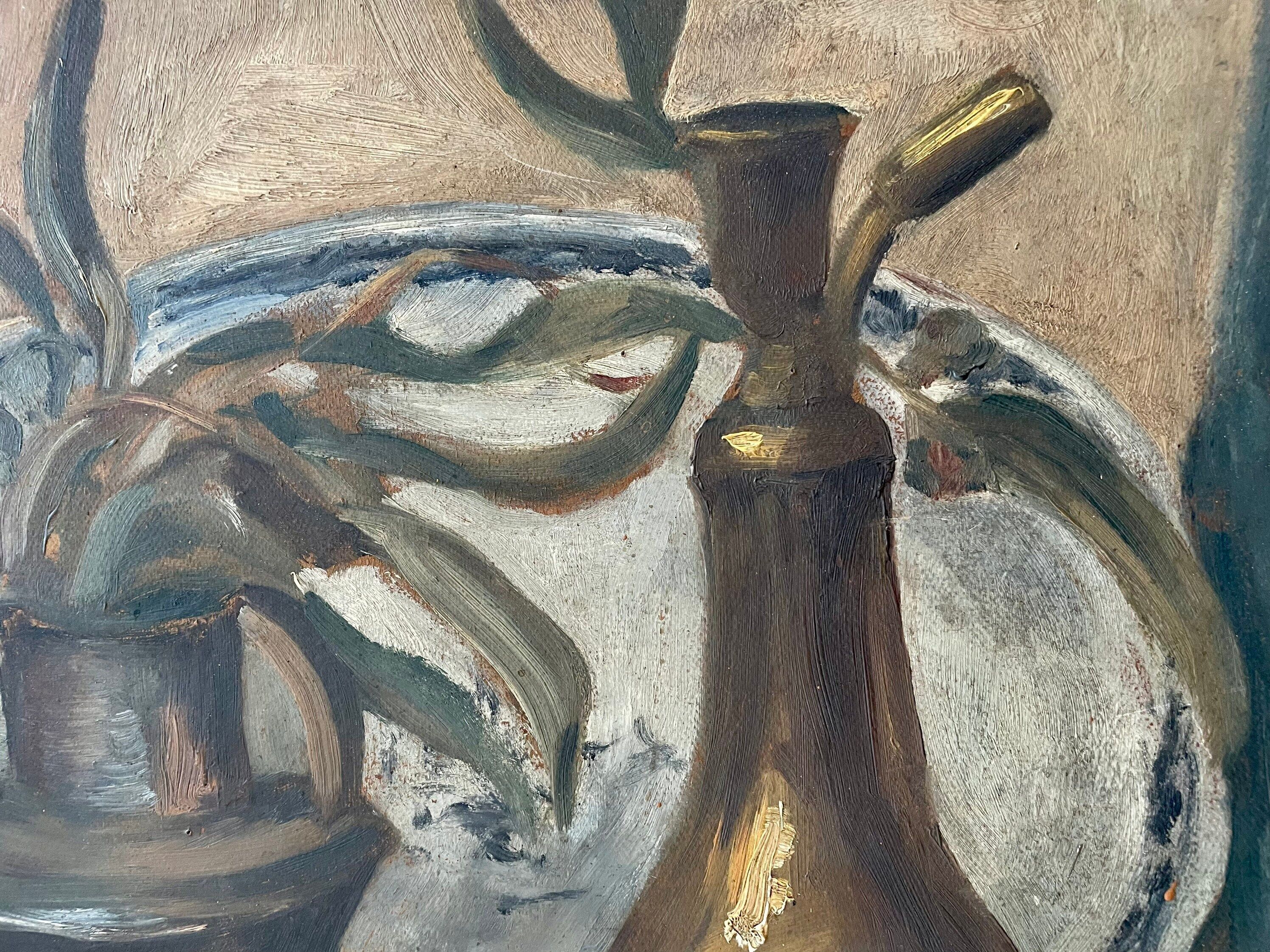 C.1920 french still life of fruit oil painting
