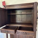 HAENTGES FRÈRES Renaissance style cabinet in carved walnut, late 19th century