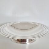 Dish on a silver-plated metal pedestal Christofle, made in France, compote dish.