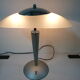 Glass and metal mushroom lamp