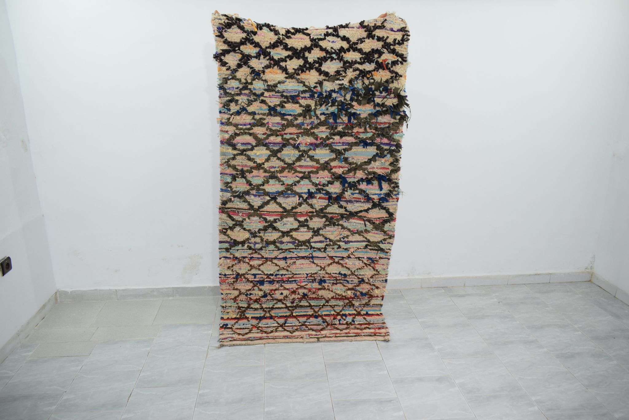 Berber carpet Boucharouite Vintage 190x90 cm