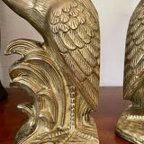 Bookend herons in brass style Art Deco 26cm