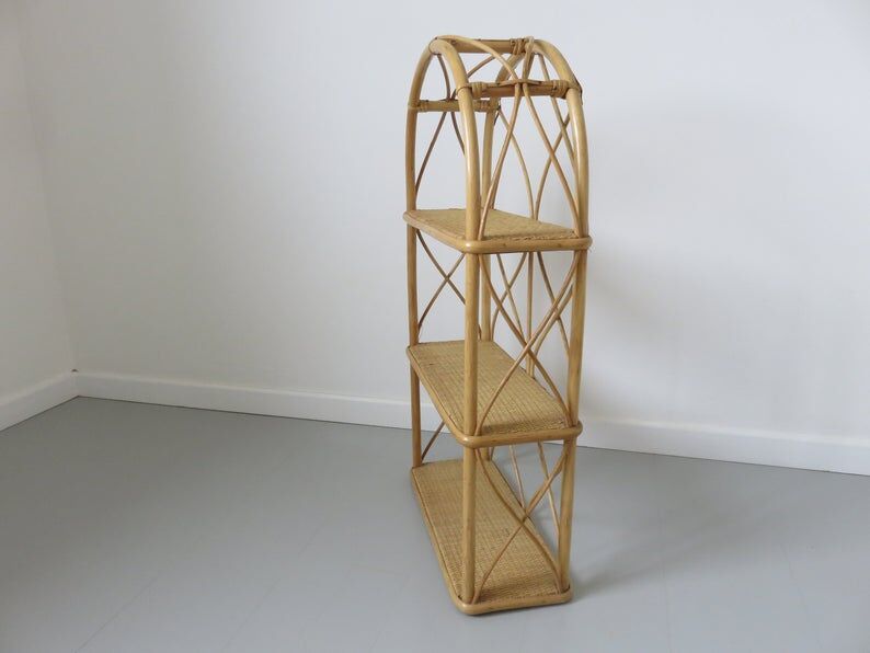 Bamboo rattan spread 60s 70s