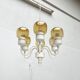 Swedish mid-century chandelier T526 with amber glass by Hans-Agne Jakobsson for Hans-Agne Jakobsson Ab, 1960s.