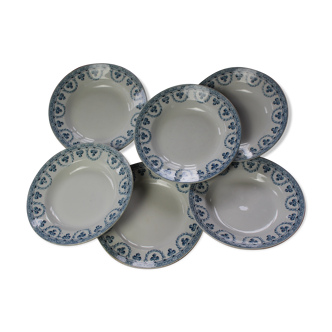 Lot de 5 assiettes creuses et 1 plate Saint Amand et Hamage