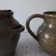 Le Rivet enamelled stoneware carafe and pot with herbarium motifs