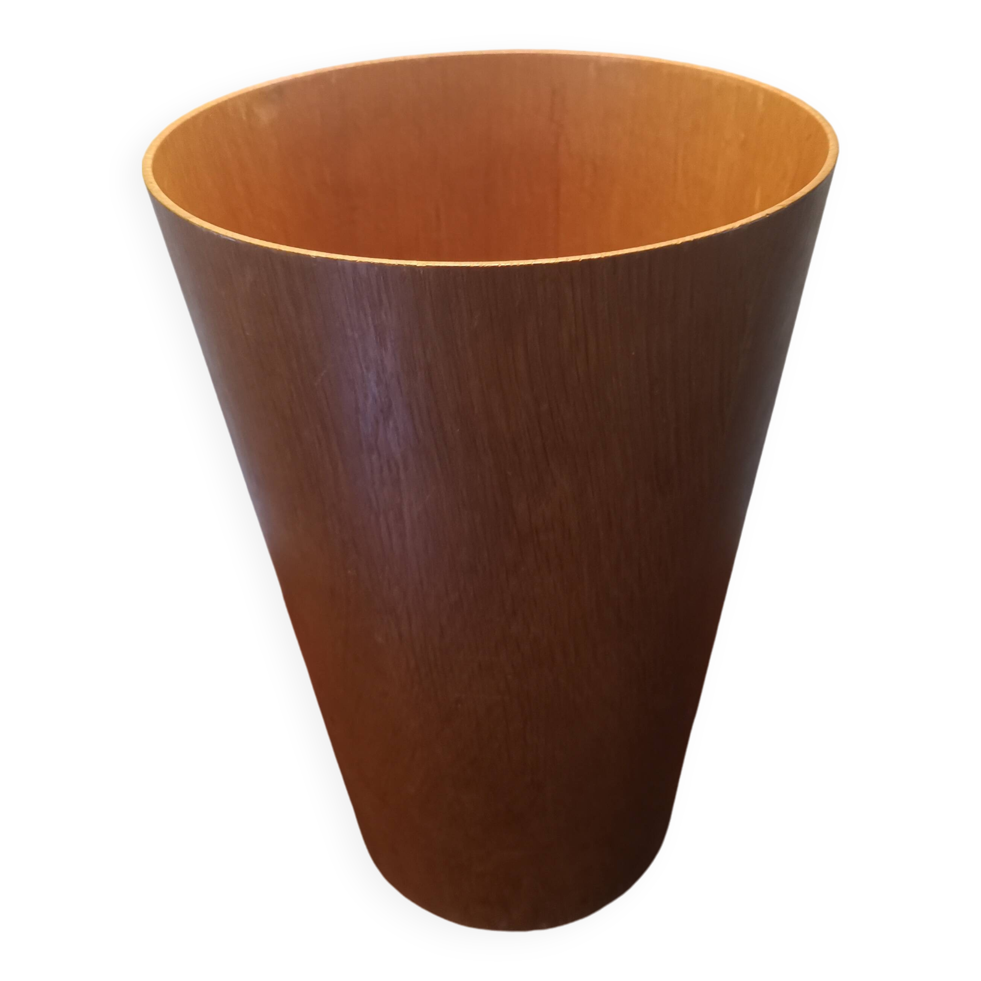 Large teak waste paper basket Martin Aberg for Servex
