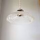 Art Deco pendant light in grooved glass, 1920s-30s
